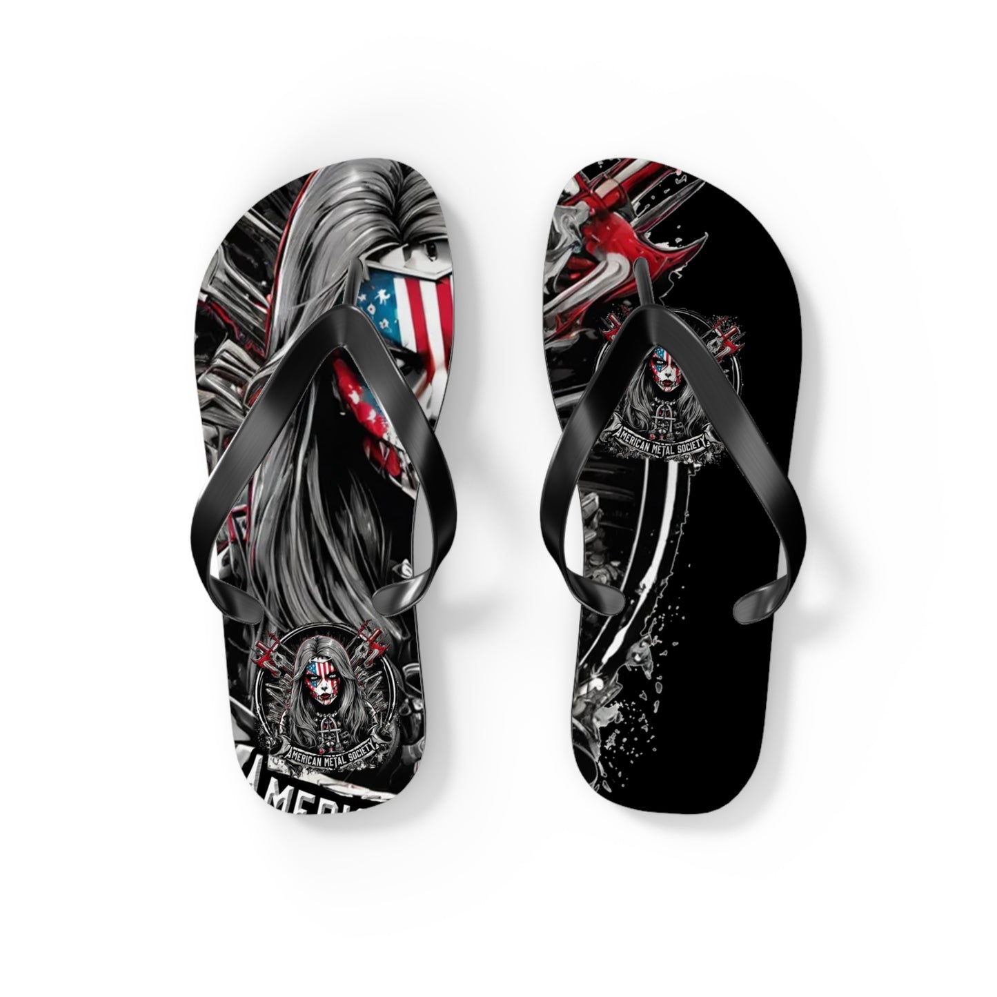 American Metal Society Flip Flops