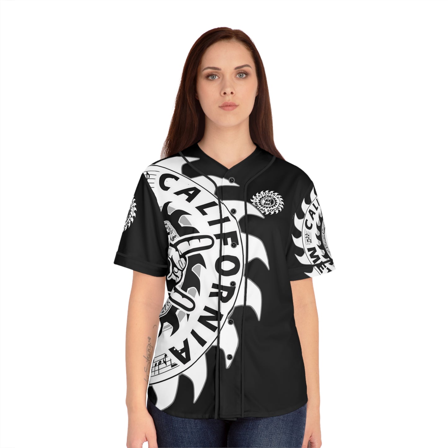 California Metal Society Women's Baseball Jersey (AOP)