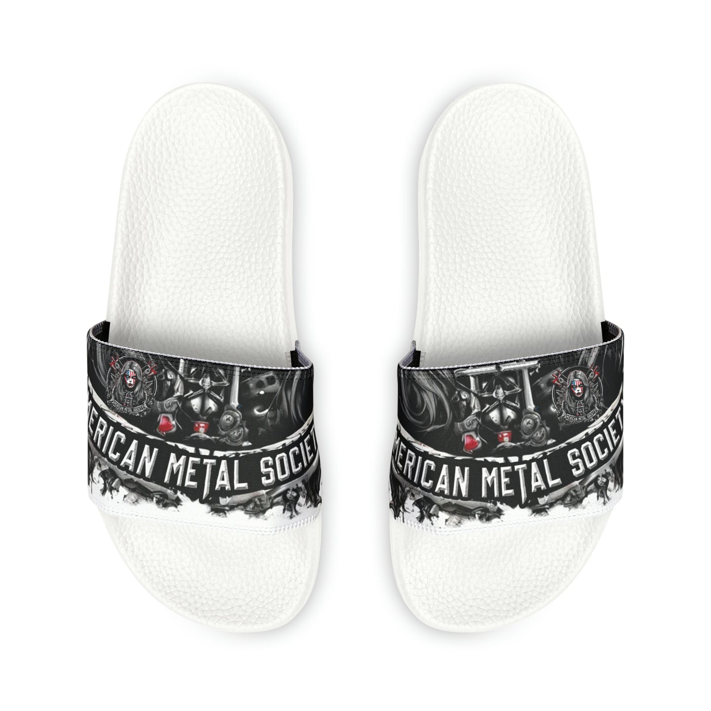 American Metal Society Women's PU Slide Sandals