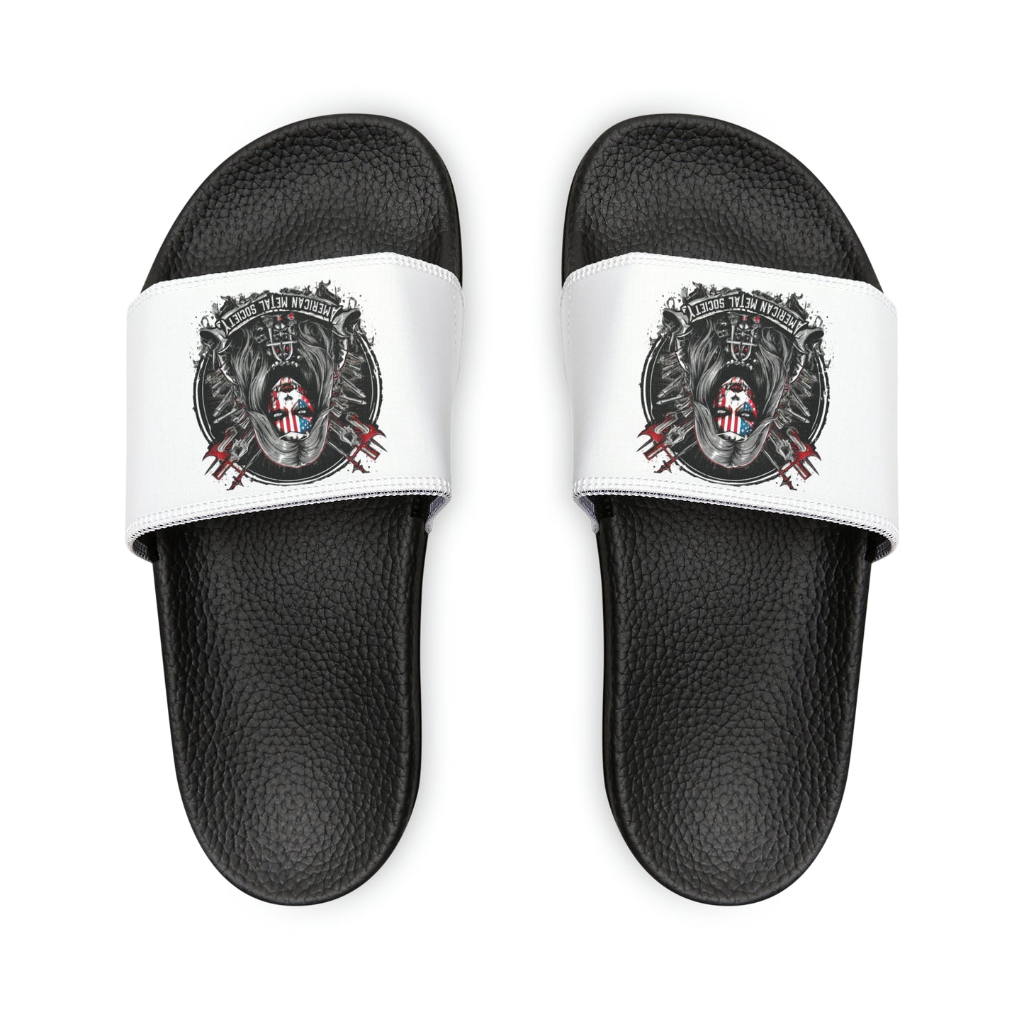 American Metal Society Women's PU Slide Sandals