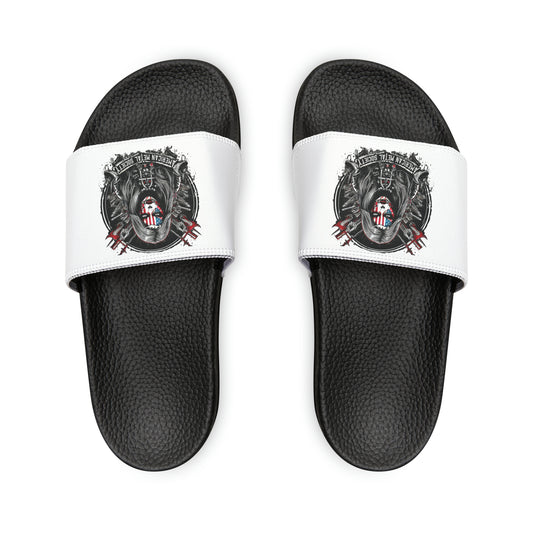 American Metal Society Women's PU Slide Sandals