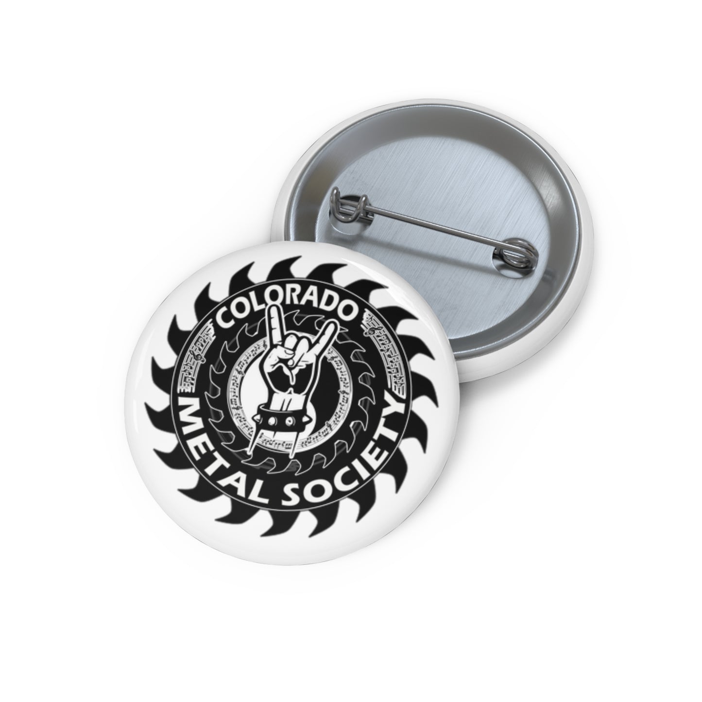 Colorado Metal Society Custom Pin Buttons