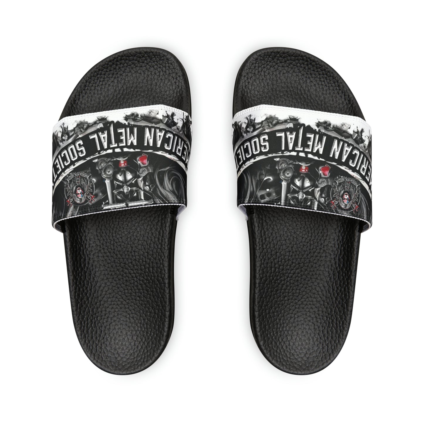 American Metal Society Women's PU Slide Sandals