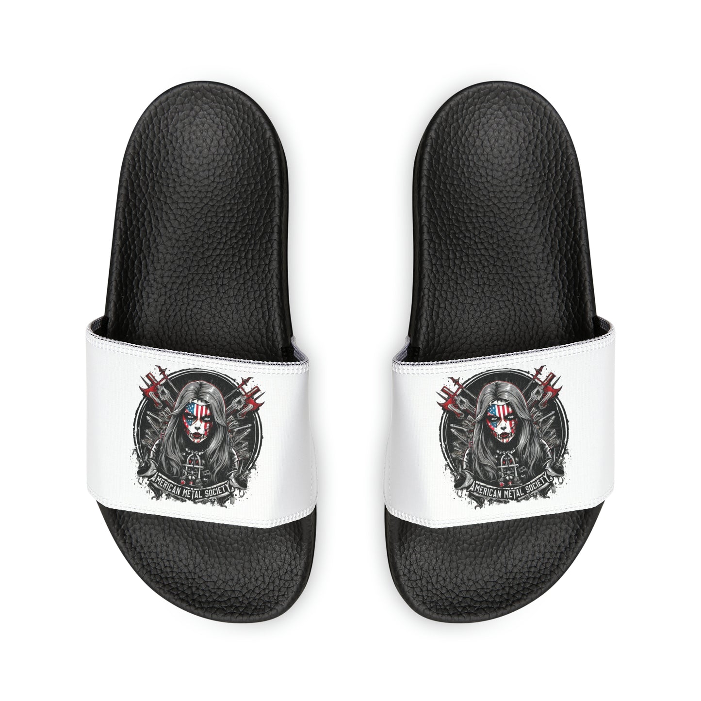 American Metal Society Women's PU Slide Sandals