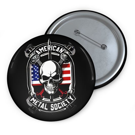 American Metal Society Custom Pin Buttons