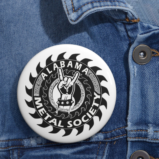 Alabama Metal Society Custom Pin Buttons