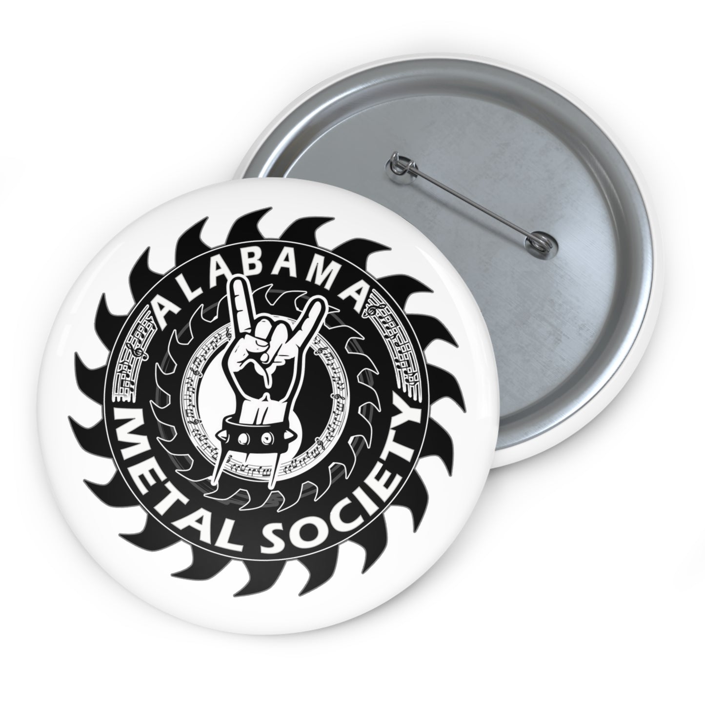 Alabama Metal Society Custom Pin Buttons