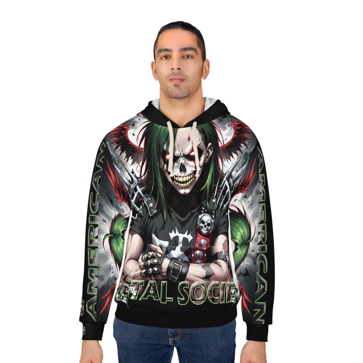 American Metal Society Unisex Pullover Hoodie (AOP)