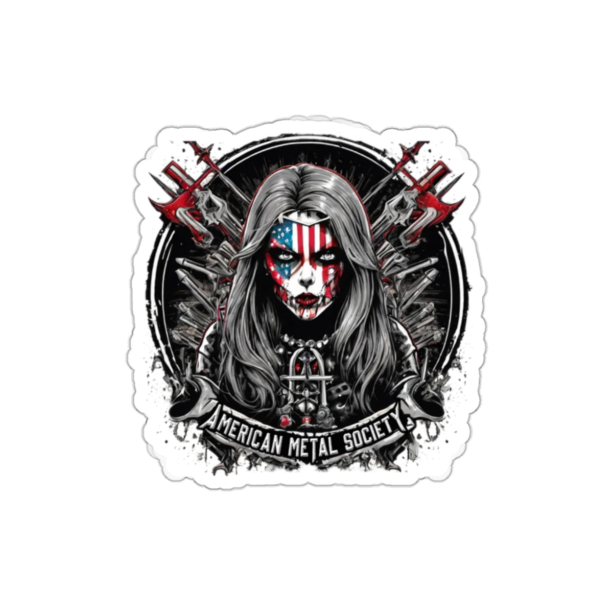 American metal Society Die-Cut Stickers