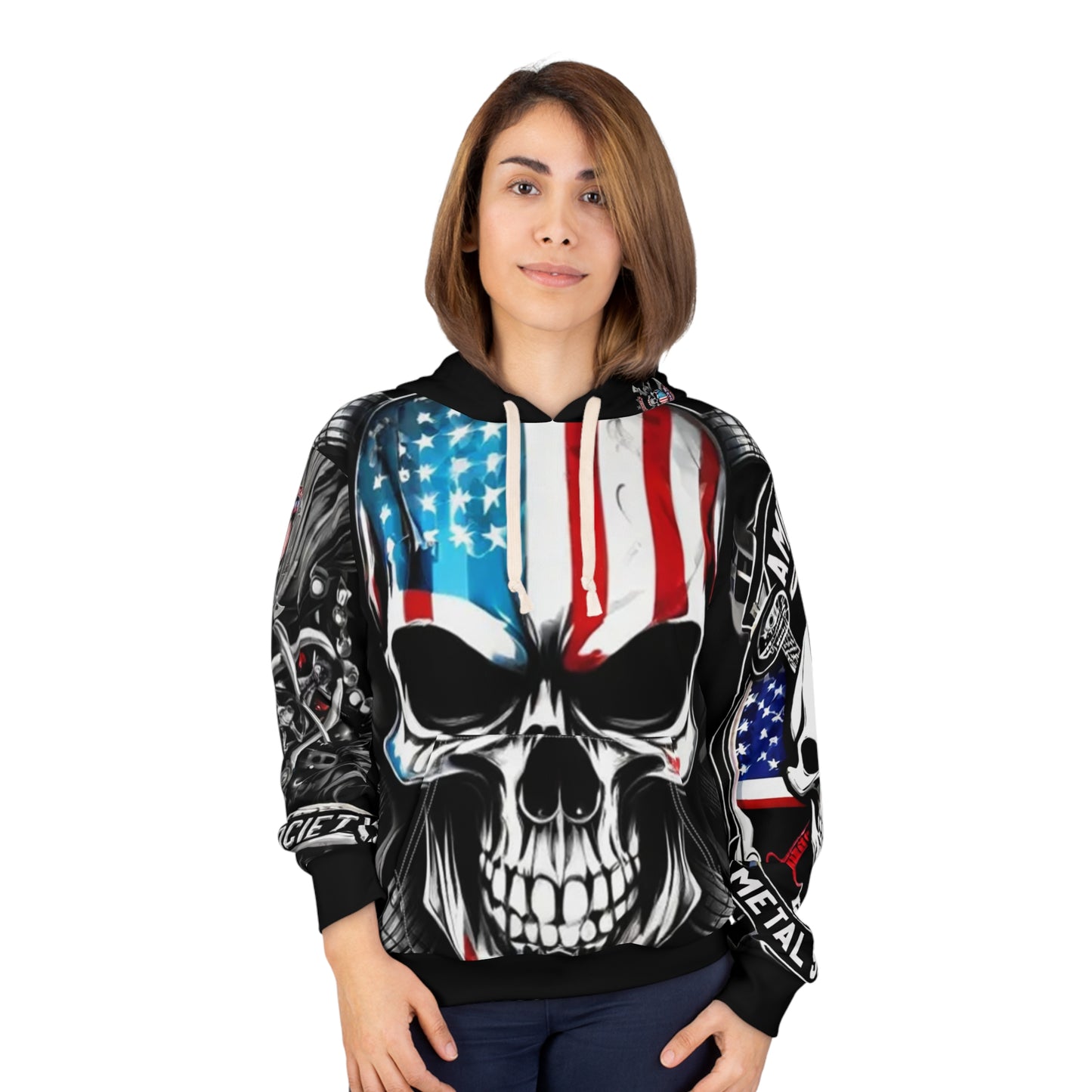 American Metal Society Unisex Pullover Hoodie (AOP)