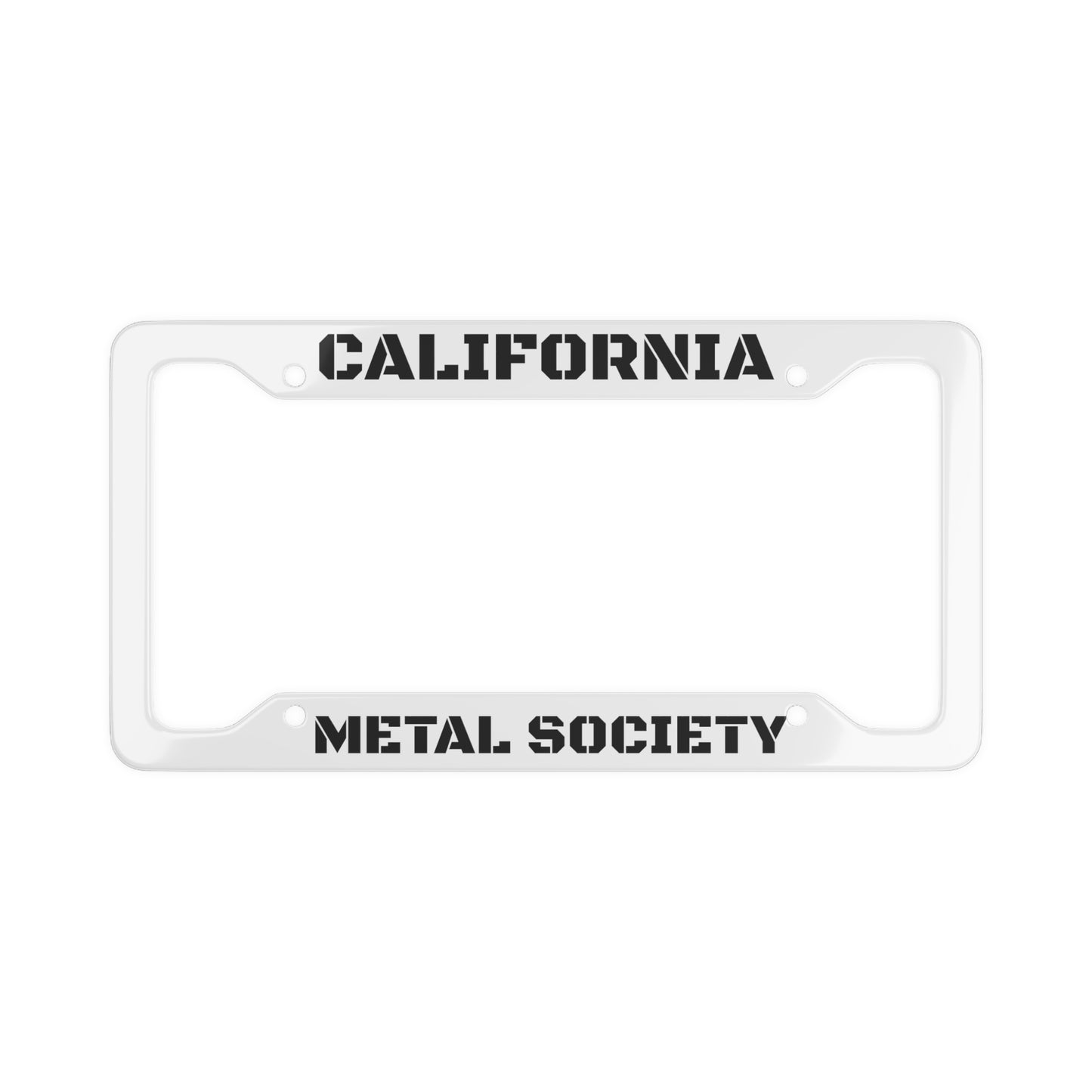 California Metal Society License Plate Frame