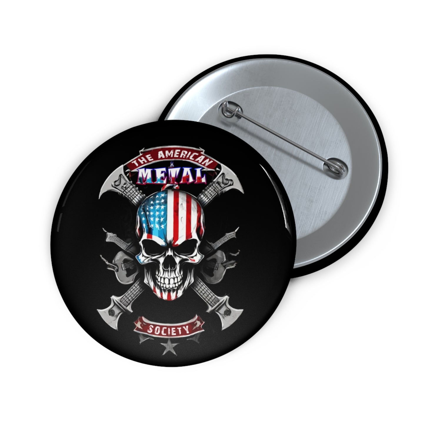 American Metal Society Custom Pin Buttons