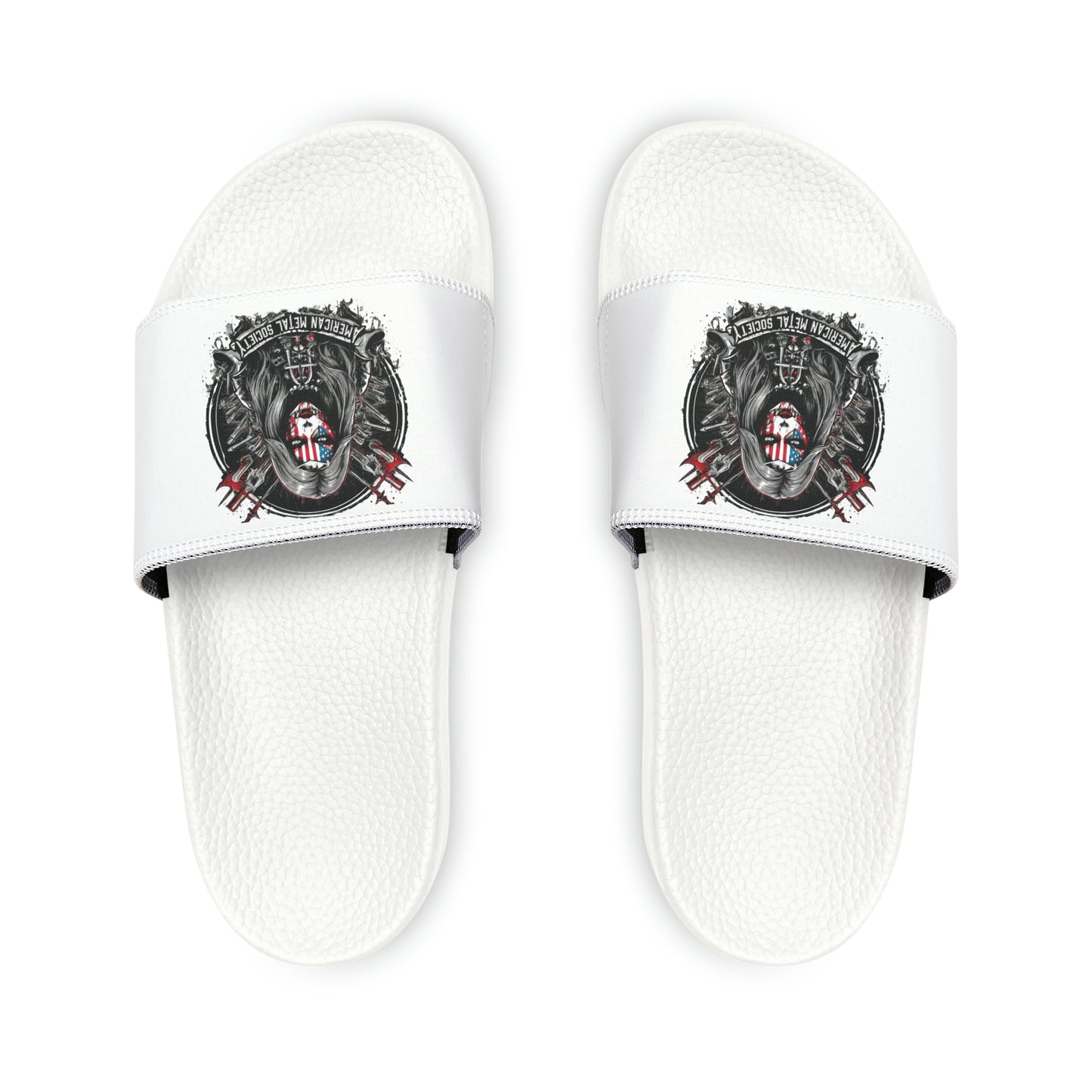 American Metal Society Women's PU Slide Sandals