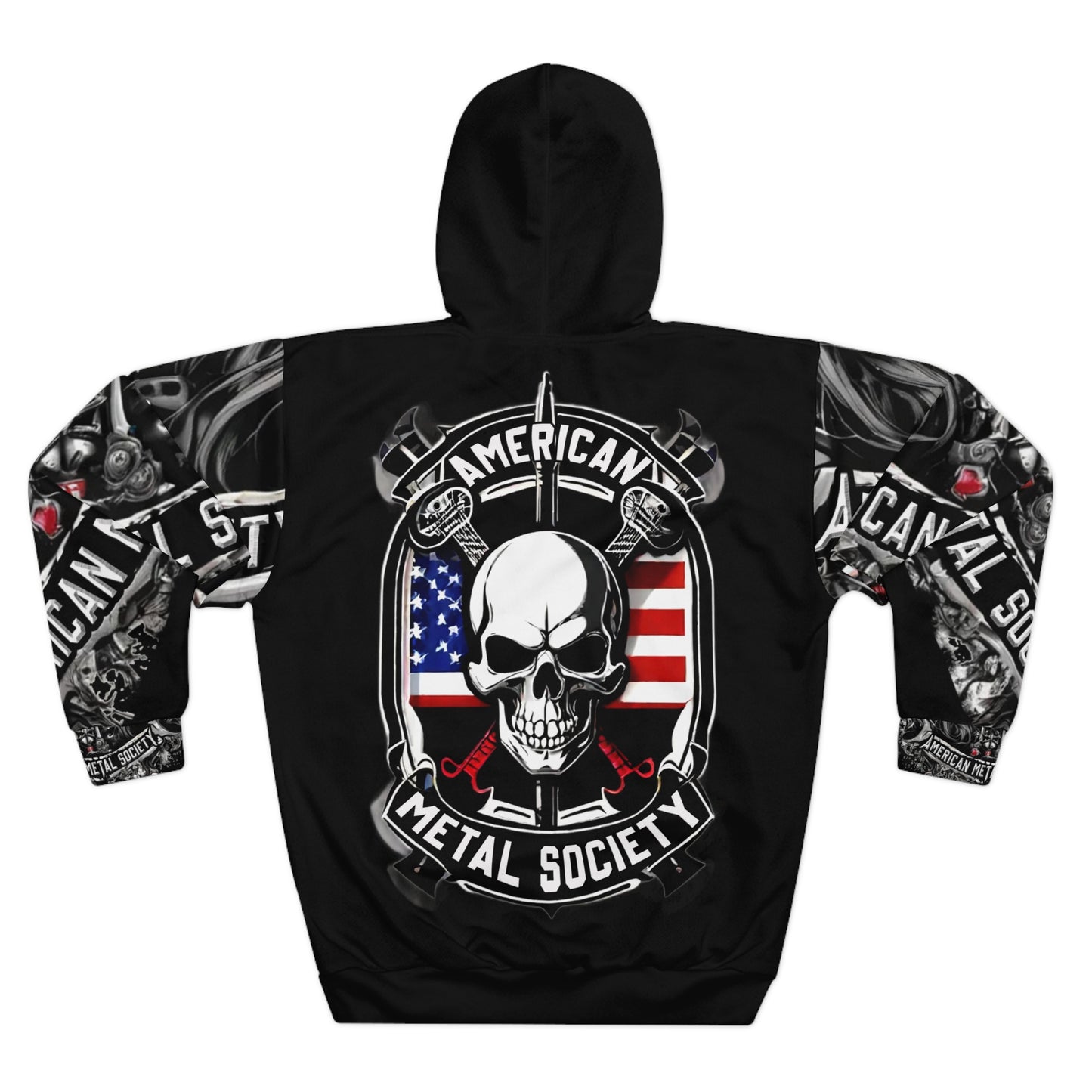 American Metal Society Unisex Pullover Hoodie (AOP)