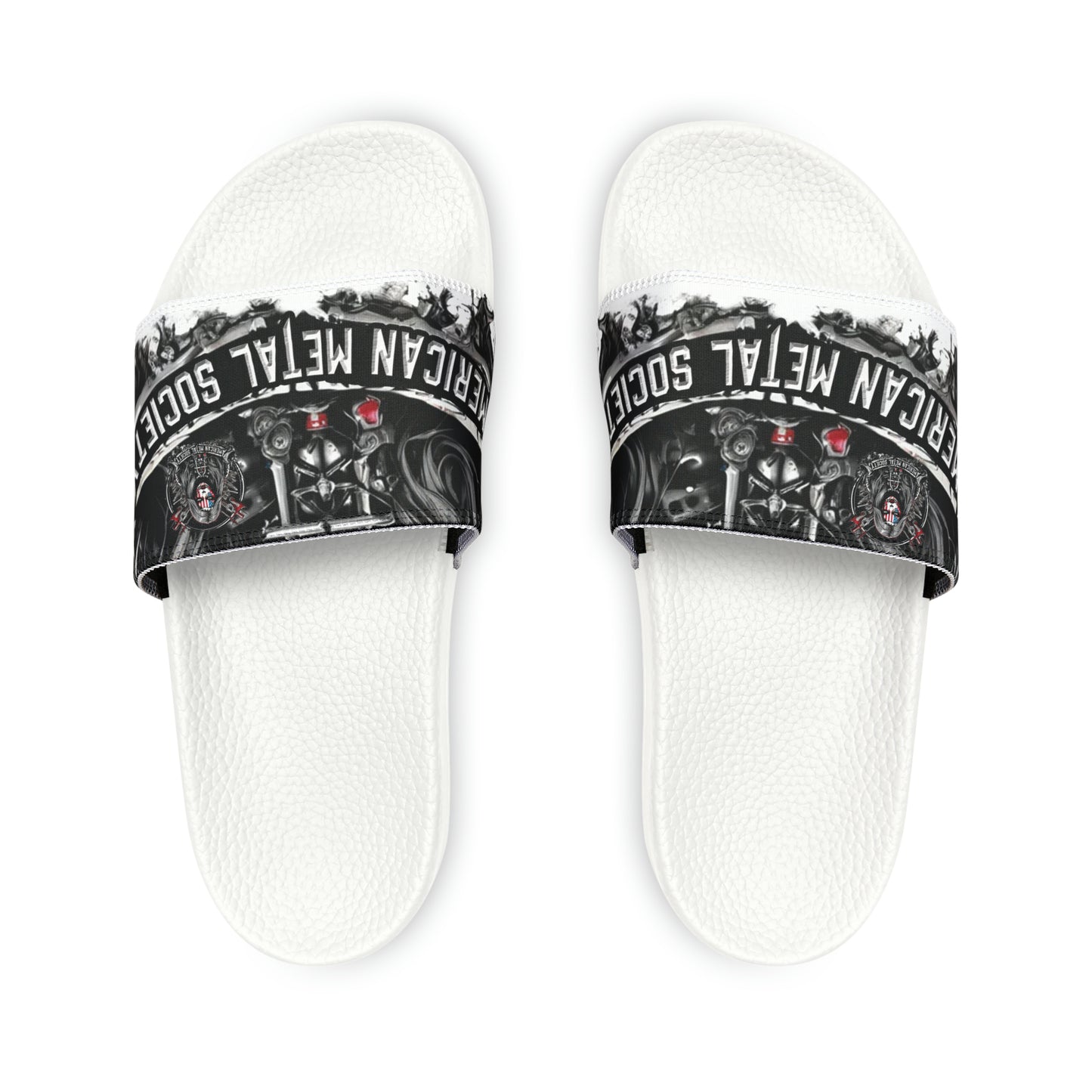 American Metal Society Women's PU Slide Sandals