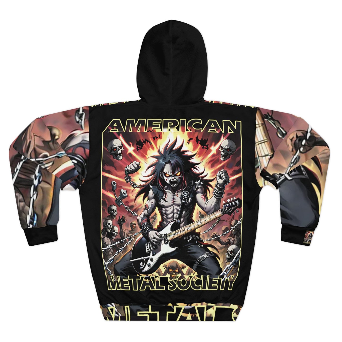 American Metal Society Unisex Pullover Hoodie (AOP)