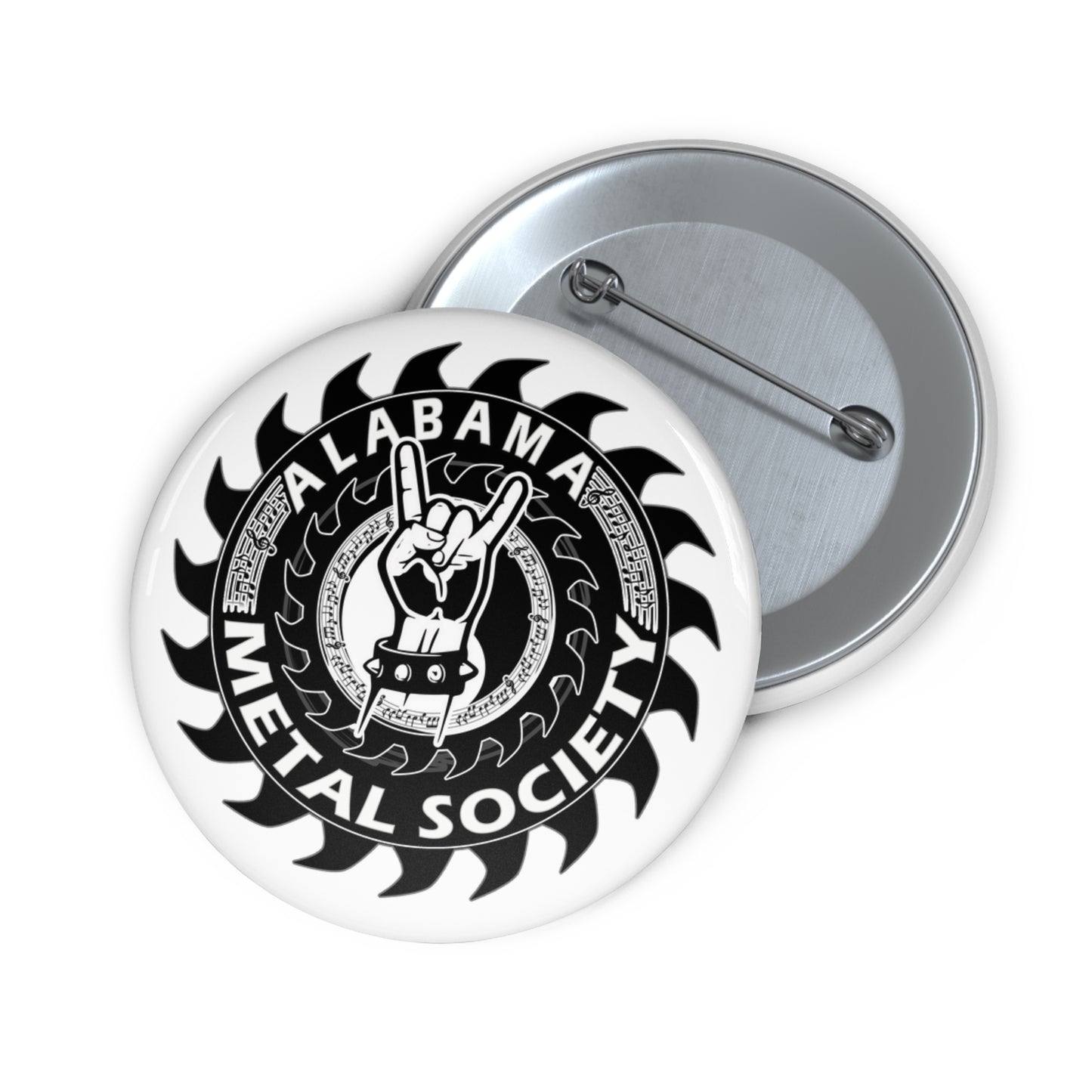 Alabama Metal Society Custom Pin Buttons