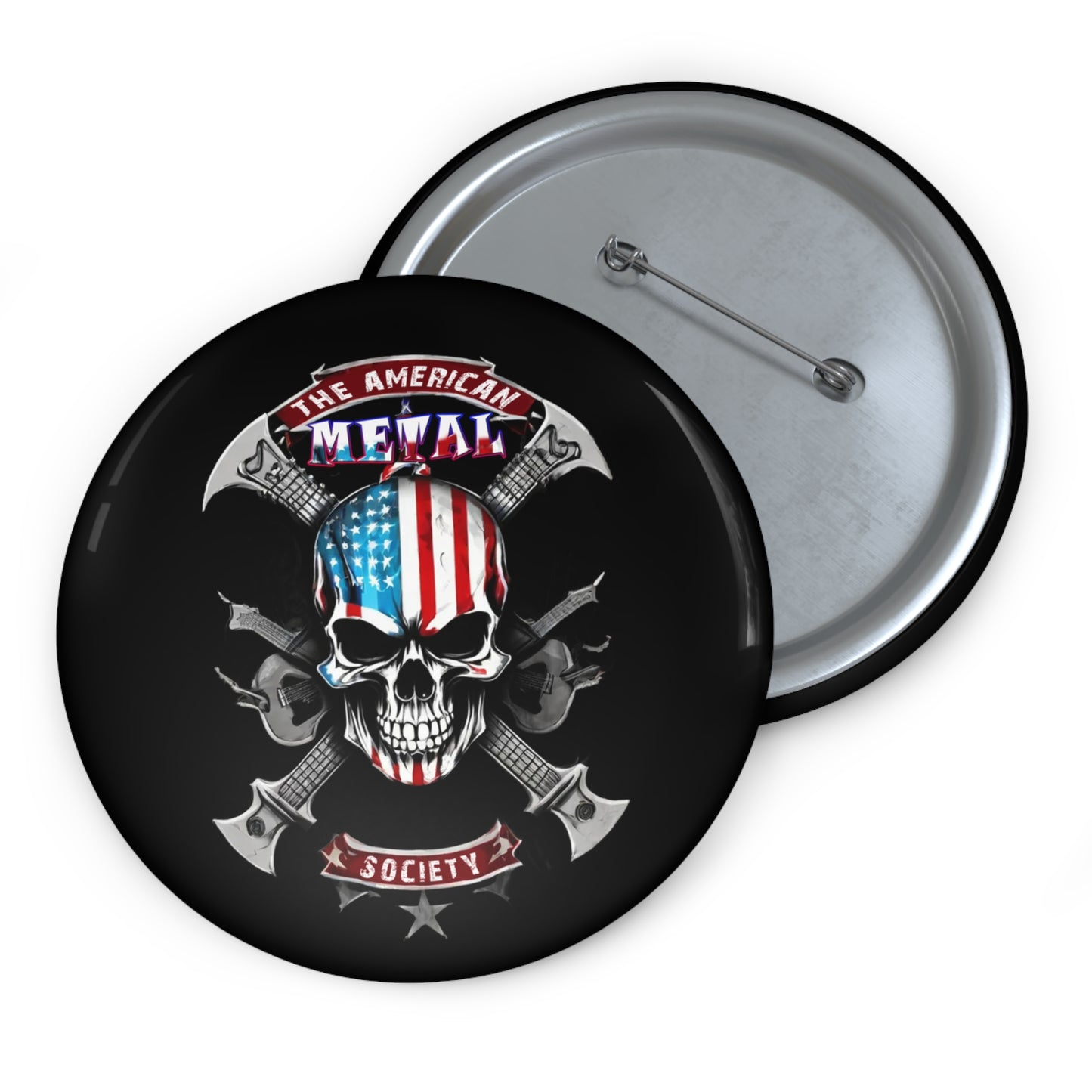 American Metal Society Custom Pin Buttons