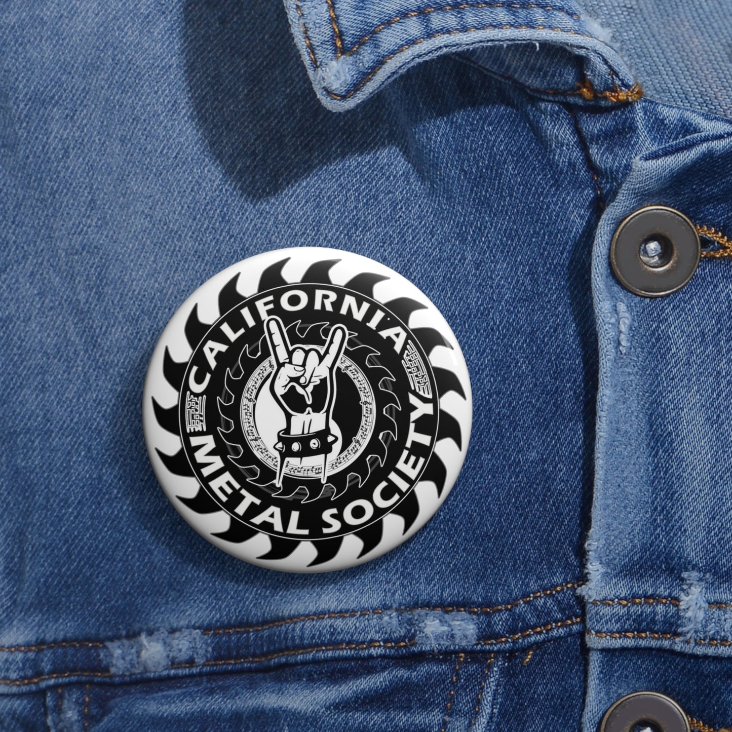 California Metal Society Custom Pin Buttons