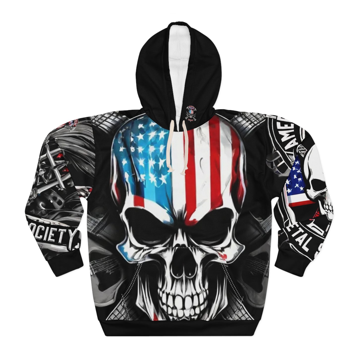 American Metal Society Unisex Pullover Hoodie (AOP)