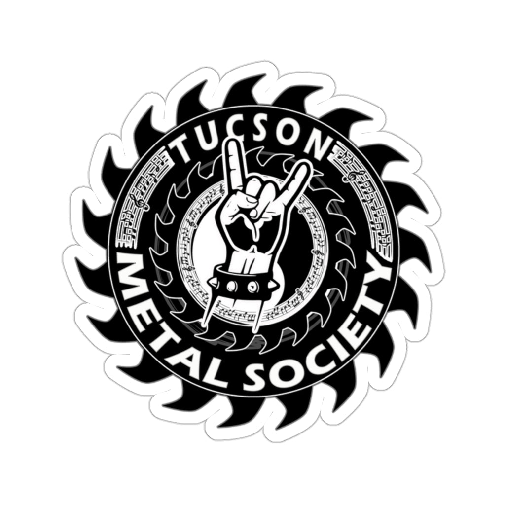 Tucson Metal Society Kiss-Cut Stickers Black logo