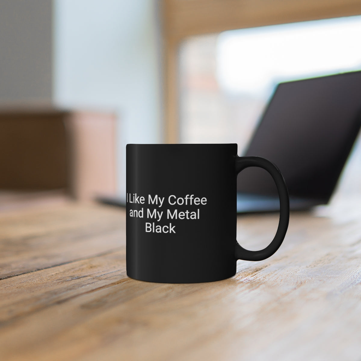 TMS 11oz Black Metal Mug