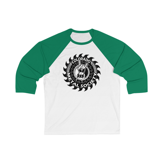 Colorado Metal Society Unisex 3\4 Sleeve Baseball Tee