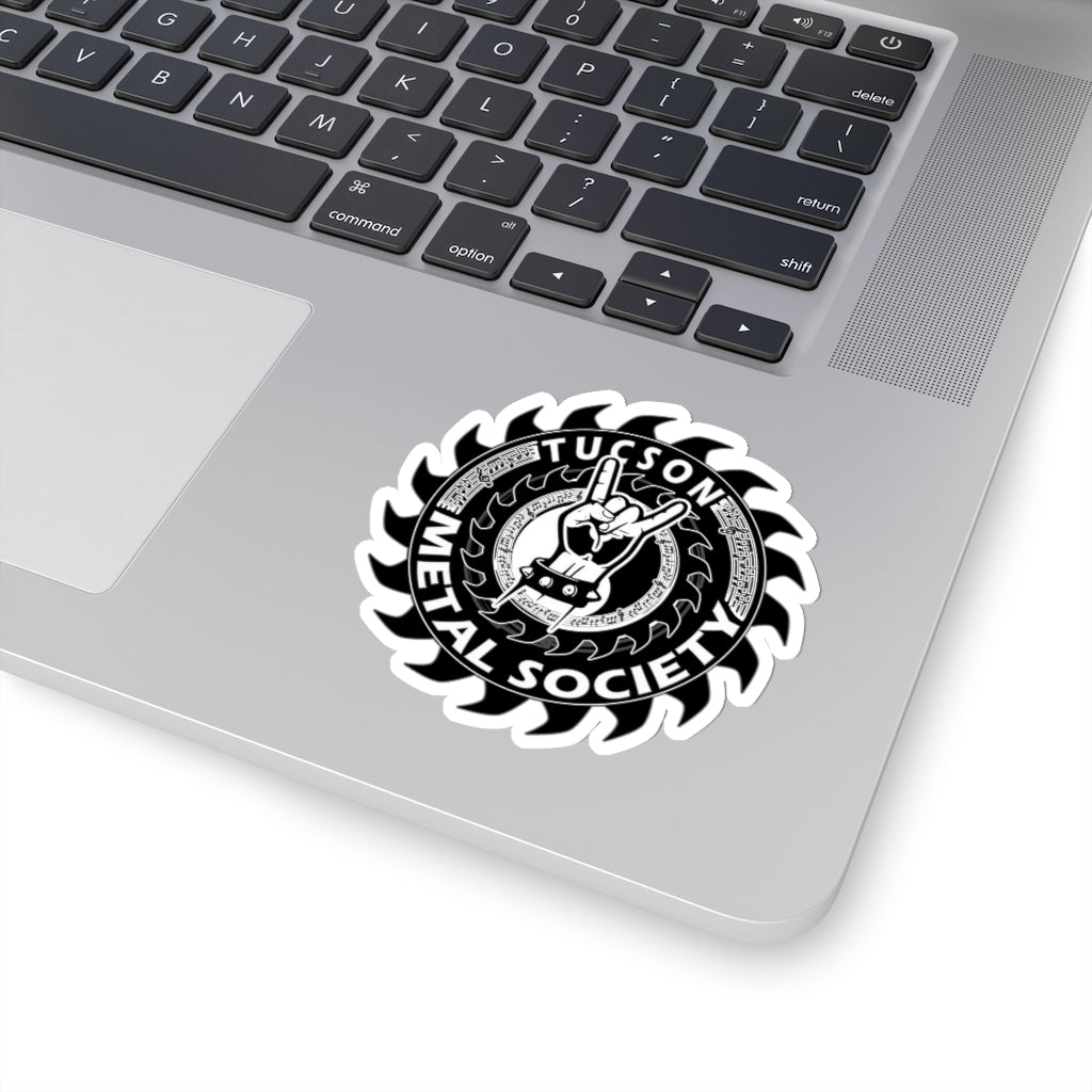 Tucson Metal Society Kiss-Cut Stickers Black logo