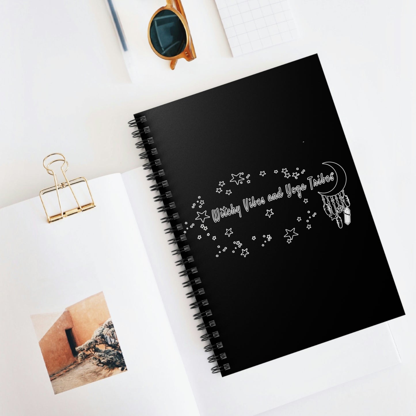 Witchy Vibes and Yoga Tribes Spiral Notebook - Ruled Line