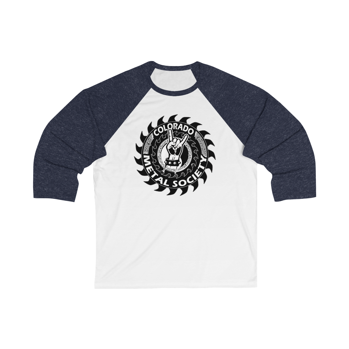 Colorado Metal Society Unisex 3\4 Sleeve Baseball Tee