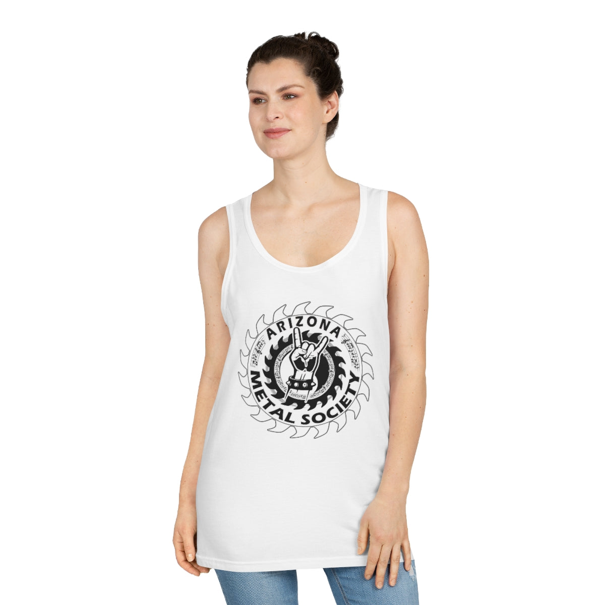 Arizona Metal Society Tank Top White logo