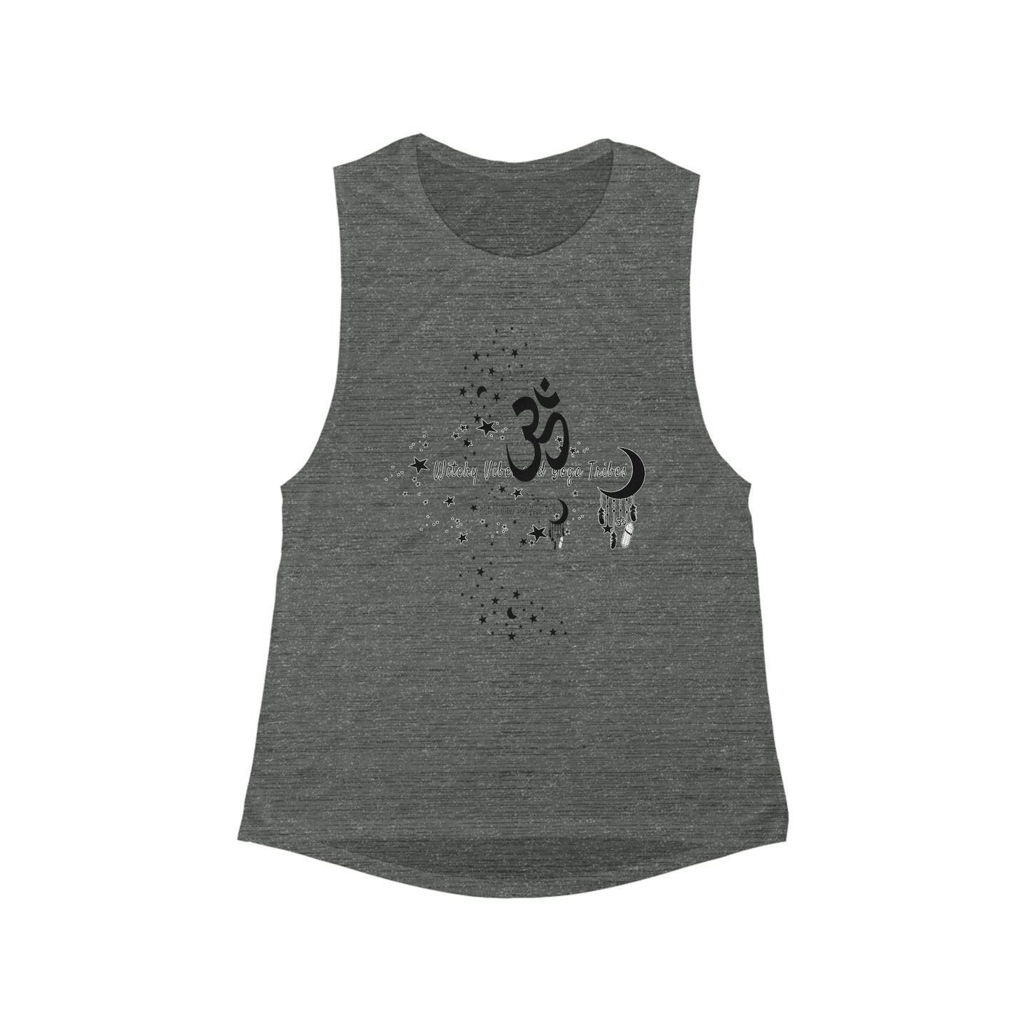 Witchy Vibes and Yoga Tribes Women's Flowy Scoop Muscle Tank