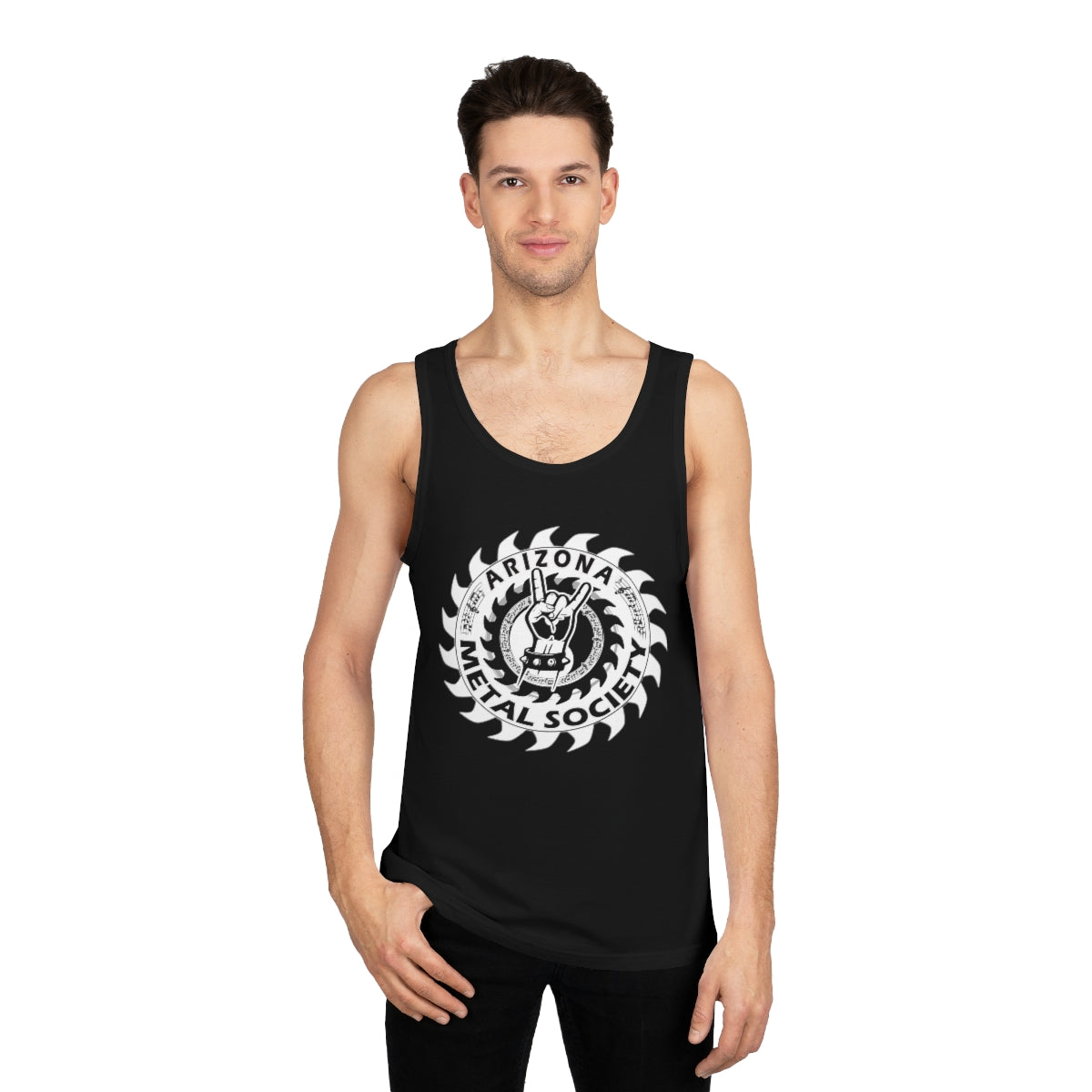 Arizona Metal Society Tank Top White logo