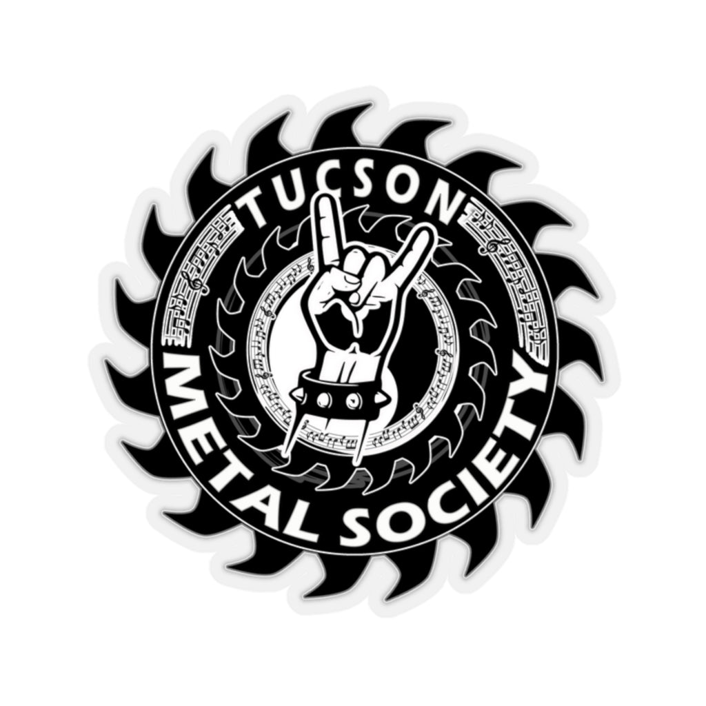 Tucson Metal Society Kiss-Cut Stickers Black logo